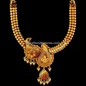 big-mango-pattern-antique-gold-haaram-with-pendant