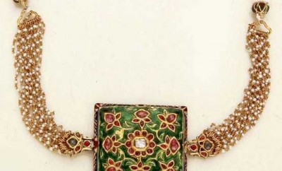 nizam jewellery choker with pearls