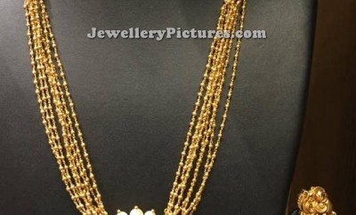 gold long chain designs in 50 grams wieght south indian jewellery