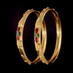 Fancy Handmade Gold Bangles with Weight