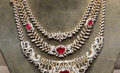 three layer diamond necklace