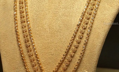 Three step Uncut Diamond Longchain design - Jewellery Designs