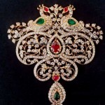 Big size traditional peacock diamond pendant