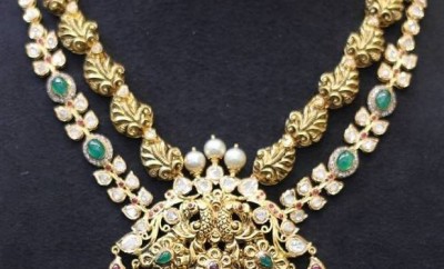 uncut diamond antique necklace