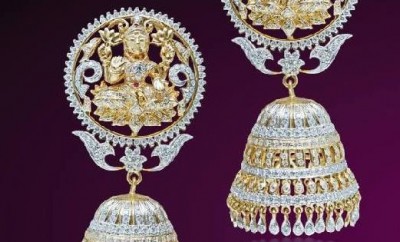 lakshmi devi diamond jhumkas online