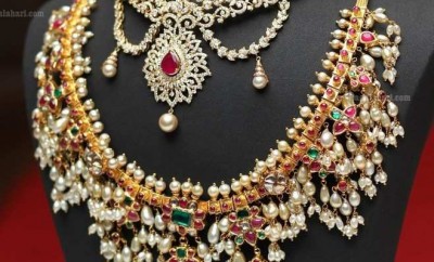 south indian jewellery designs pearl necklace