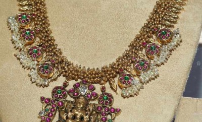 antique haram designs with pearls
