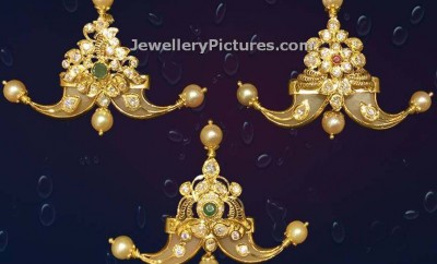 cz studded puligoru images in gold