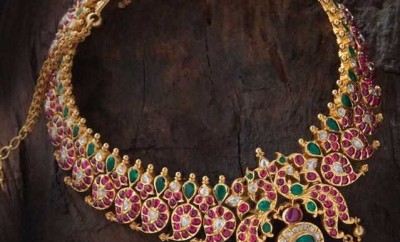 Ruby Emerald Mango Mala - Jewellery Designs