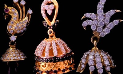 diamond jhumka earrings collection by bhima