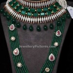 Emerald Beads Mala and Necklace