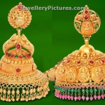 Gold Jhumka Designs in GRT