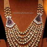 Rani Haar Designs with Polki and Pearls