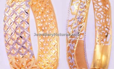 fancy gold bangles by bhima