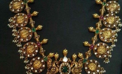 gold kasu mala necklace