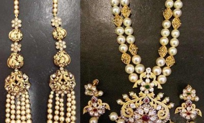 pearl sets designs in gold latest necklaces