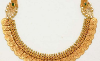 gold kasu necklace designs