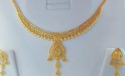 28 Grams Gold Necklace with Earrings Models